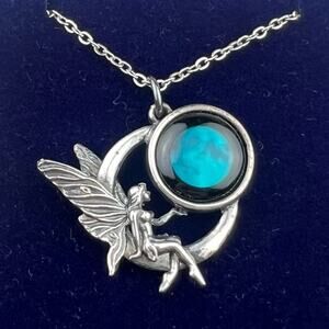Moonglow Jewelry Necklace 18" Chain Fairy Pendant Boxed
